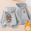 Trẻ em Playful Gấu Hoạt Hình Zip Up Áo Khoác Có Mũ Trùm Đầu Thời Trang Áo Cho Bé Trai Và Bé Gái