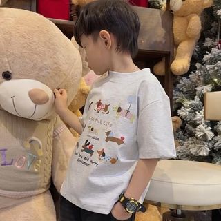 [DOU DOU KID] AP58,59,63 Áo Thun Noel Trẻ Em Chất Vải Hữu Cơ Cao Cấp Cho Bé 12-45kg Họa Tiết Đáng Yêu