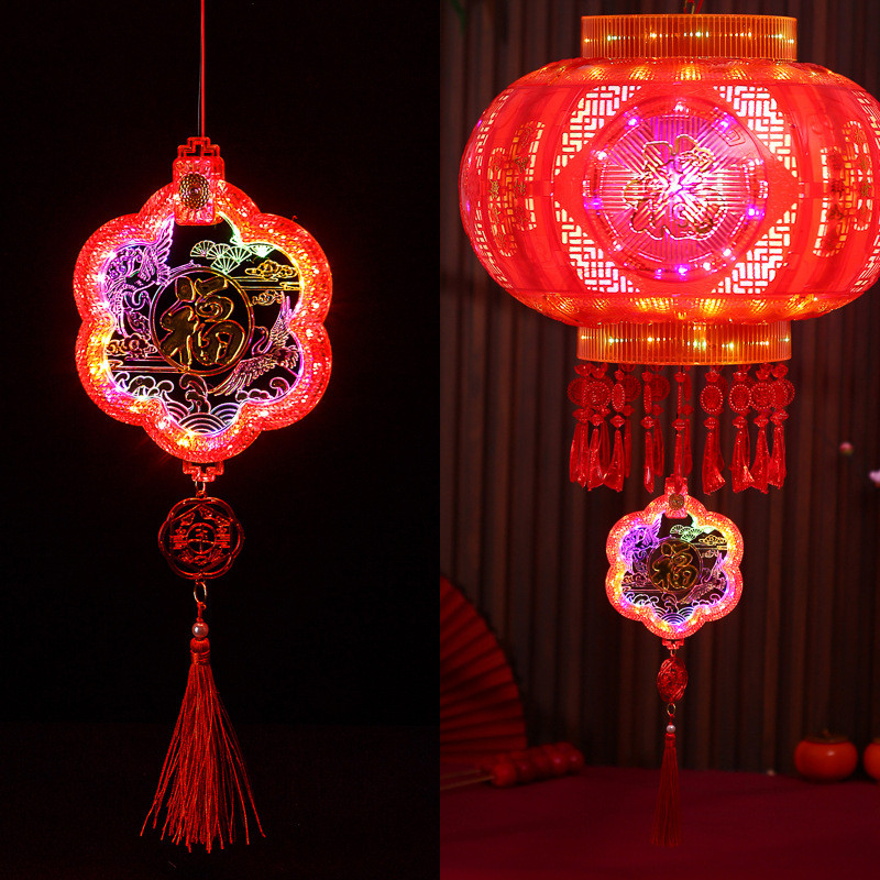 Năm Mới Lễ Hội Mùa Xuân LED Dạ Quang Đèn Lồng Mặt Dây Chuyền Đèn Lồng Ngựa Phụ Kiện Trang Trí Đèn Lồng Đồng Hành Trung Thu Lễ Hội 25.12.25