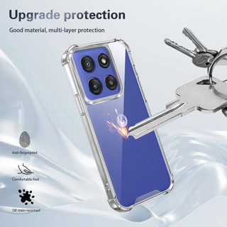 Dành Cho Motorola Moto Edge 60 Stylus 5G / G Stylus 5G 2025 Ốp điện thoại Pha Lê Trong Suốt Cứng Chống Sốc 4 Chiếc Vỏ Mỏng