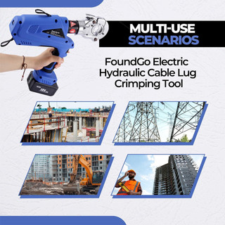 Máy Ép Đầu Cốt Điện Thủy Lực 6 Tấn - Dùng Pin Di Động - Kèm 12 Khuôn - Bền Bỉ, Dễ Sử Dụng