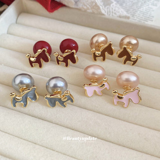 Bông tai bạc 925 mạ vàng thật với ngọc trai và nhiều màu sắc, phù hợp cho năm mới và cung hoàng đạo