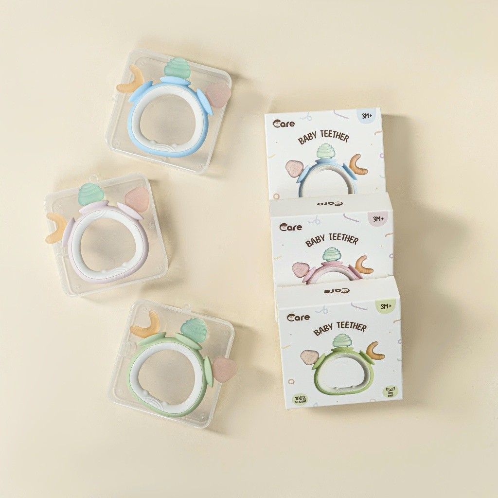[ĐÃ KIỂM NGHIỆM ][TẶNG KÈM HỘP] Đồ Chơi Gặm Nướu Silicon Organic Cầm Tay Cao Cấp, Siêu Mềm - An Toàn Cho bé
