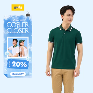 Áo thun polo nam YODY mắt chim bo hiệu ứng dệt nổi APM6079