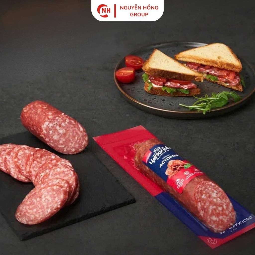 Salami xúc xích hun khói Checkizovo 300g, Salami giò hun khói nhập khẩu Nga, Nguyễn Hồng Heo