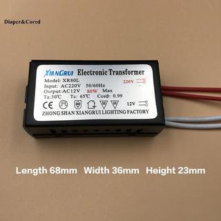 Biến áp điện tử DIAPER & CORED 20-180W AC220V sang 12V cho đèn LED Halogen & G4 YTH
