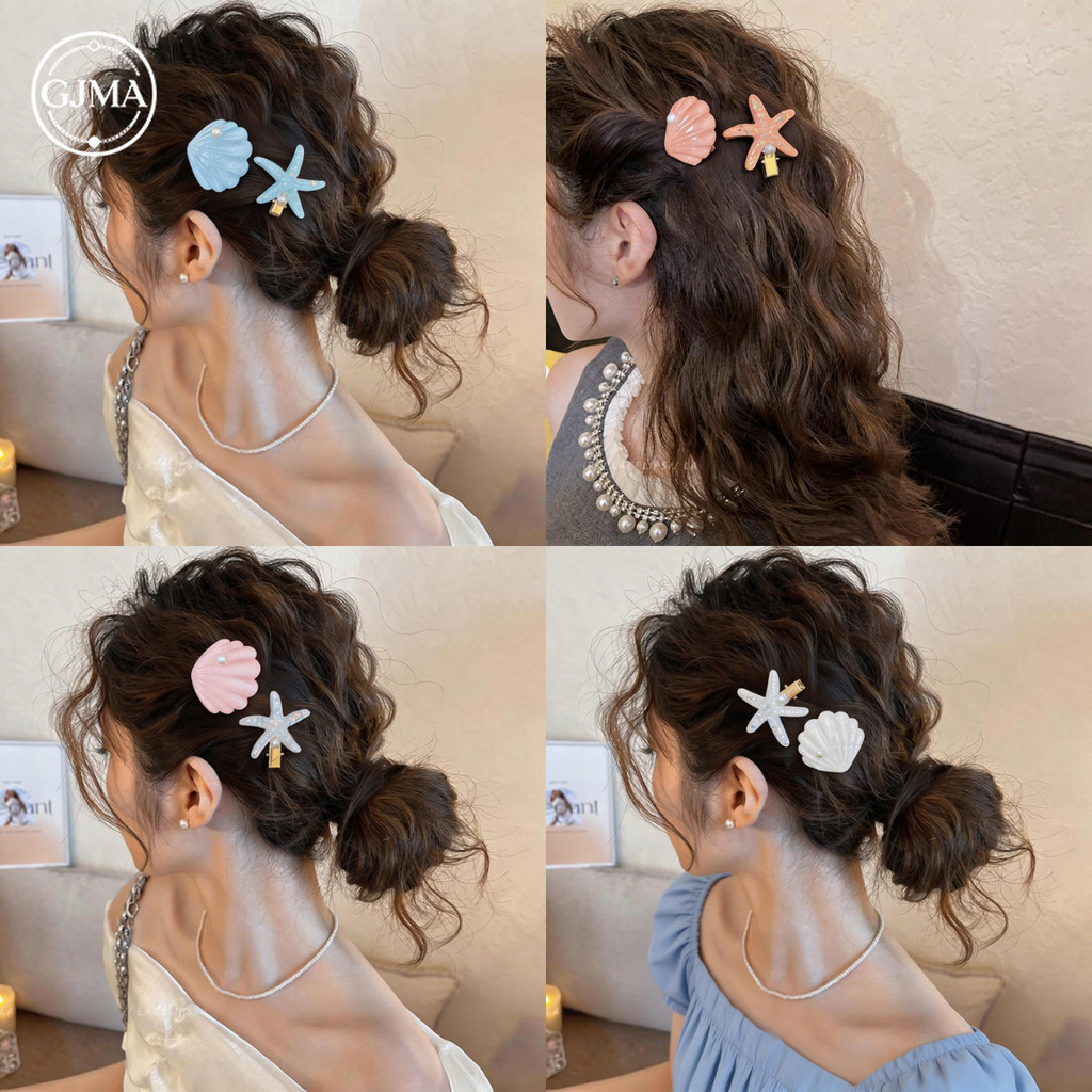 Đi biển sang trọng với kẹp tóc nhựa sao biển - phụ kiện thời trang cho nữ