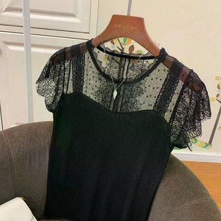 Kích thước lớn áo sơ mi phong cách mới, chất liệu ren khâu và ice silk, form slim-fit tay ngắn, phù hợp mặc hàng ngày