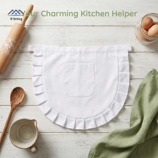 Tạp Dề Nửa Eo ELBBKG Cho Trẻ Em Bé Gái Tạp Dề Xù Vui Vẻ Với Nhà Thơ Nấu Ăn Nhà Bếp Chơi Mới