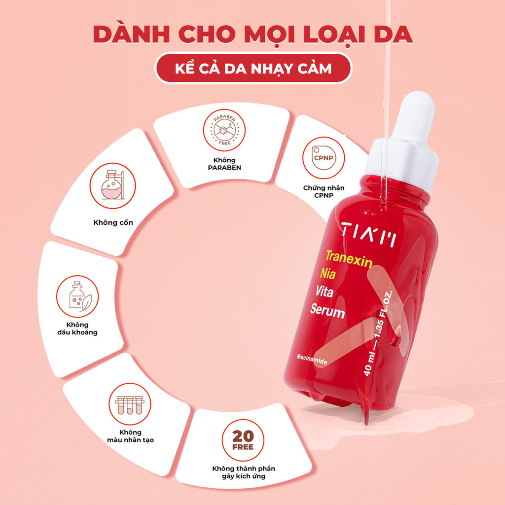 Serum Dưỡng Trắng Mờ Thâm Nám Tia’m Tranexin Nia Vita Serum 40ml | BigBuy360 - bigbuy360.vn