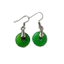 Bông tai khóa an toàn Ice Emerald Green Bông tai ngọc bích thời trang