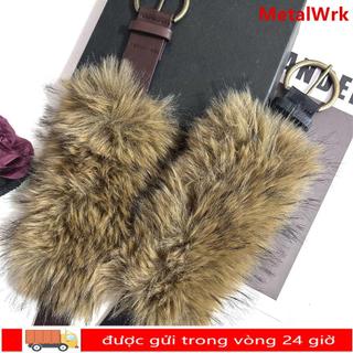Thắt lưng lông thú giả Y2K METALWRK - Sang Trọng & Hợp Thời Trang Cho Nữ
