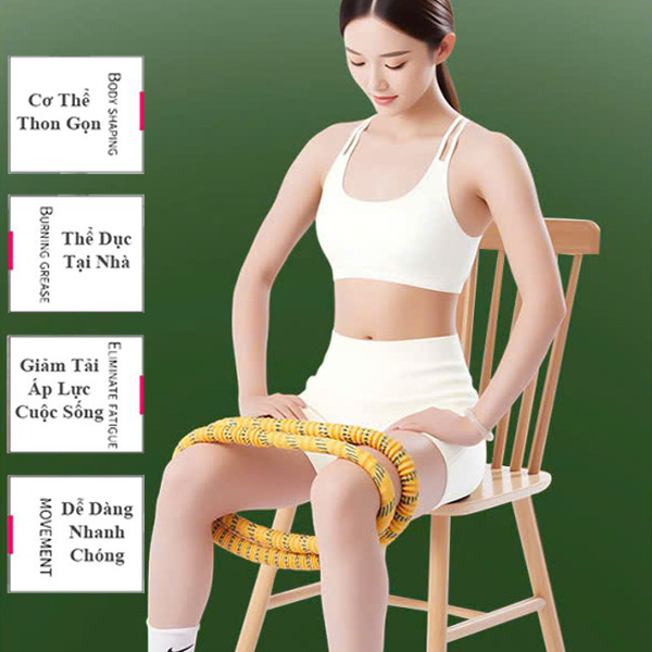 Vòng Lắc Eo Lò Xo Bản Xịn Bọc Vải Dệt - Giảm Calo Hiệu Quả, Eo Thon ,Gọn dáng