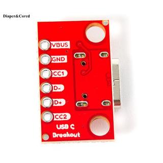 DIAPER & CORED 1Pc USB 3.1 Loại C Kết Nối 16 Chân Nữ Soet Receptacle Adapter Sang Dây Hàn Cáp 16 Chân Hỗ Trợ PCB Board YTH