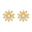 Cinna Glamorously Tai nghe Kẹp tai với họa tiết cánh hoa phức tạp và Zircon lấp lánh cho Freeclip 1 2 Kẹp trên quyến rũ