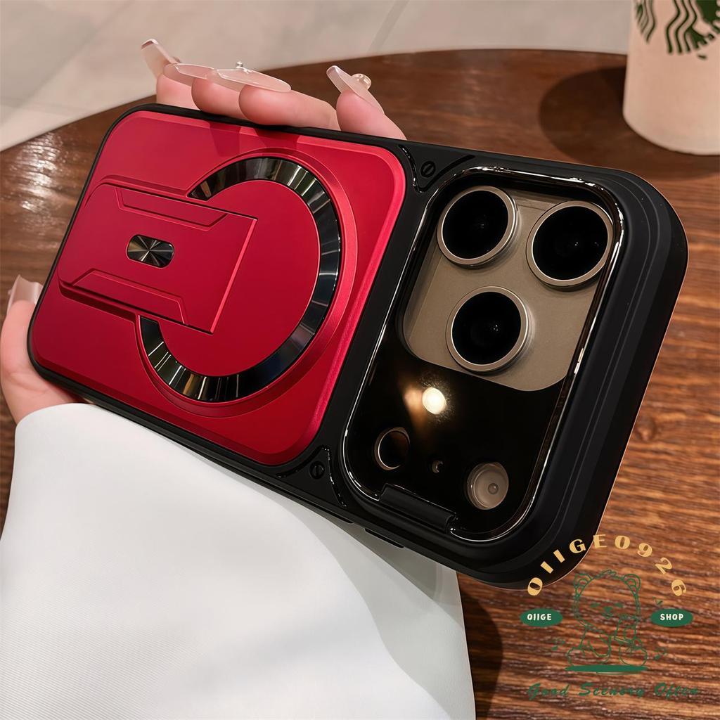 【 Ốp lưng iPhone17 】 Túi khí chống rơi Giá đỡ cảm giác da Vỏ điện thoại từ tính iphone17 Pro Max 16 15 14 13 12 11 cho vỏ iPhone Vỏ mềm silicon TPU chống sốc