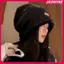 JASMINE Sang Trọng Beanies Mũ Dành Cho Nữ Mùa Đông Ấm Áp Chắc Chắn Baggy Lông Cừu Len Skullies Mũ Ngoài Trời Coldproof Thiên Mũ JASMINE