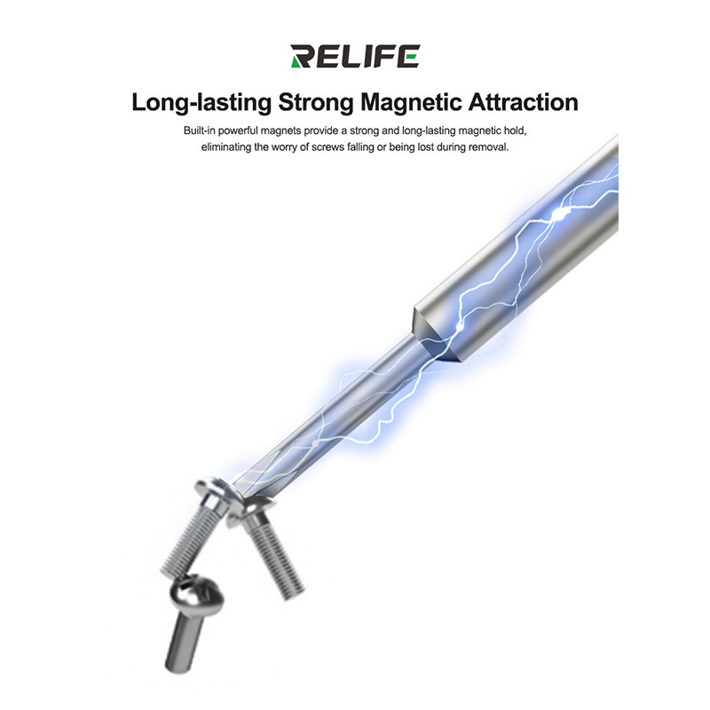 Bộ tuốc nơ vít đầu tên lửa RELLIFE RL-717 5 đầu từ tính bằng thép S2 cho iPhone 17 ProMax Bộ công cụ sửa chữa tháo gỡ Android