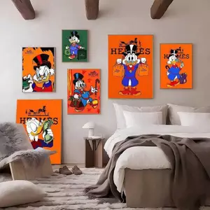 Cartoon Donald Duck High Quality Print Canvas Painting Art Home Wall Decor Canvas Poster