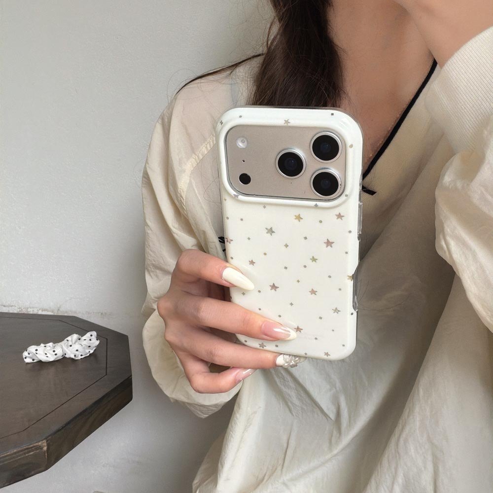 Ốp Lưng Cứng Tương Thích Với iPhone 13 14 14Pro 14ProMax 15 15Pro 15ProMax 16 16Pro 16ProMax 17 17Pro 17ProMax Ốp Họa Tiết Ngôi Sao Nhiều Màu Sắc