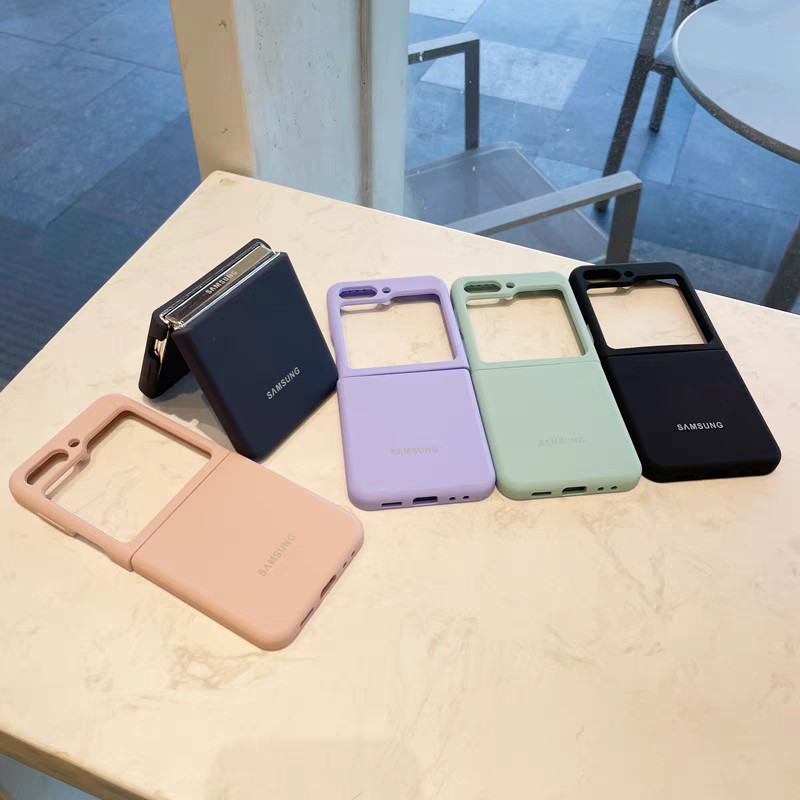 Ốp Lưng Silicon Lỏng Cảm Ứng Mềm Cho Samsung Z Flip 3 4 5 6 Ốp lưng Bảo Vệ Toàn Diện Cho Galaxy Z Flip3 Flip4 Flip5 Flip6