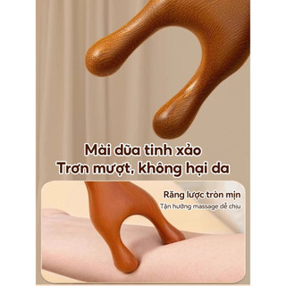 【COD】Lược massage gỗ đàn hương mát xa ấn huyệt, cải thiện lưu thông máu, hỗ trợ giấc ngủ ngon, dùng cho cả gia đình.