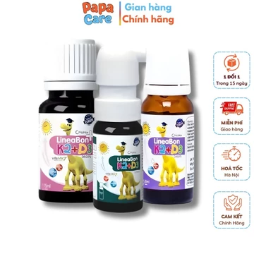 LineaBon K2+D3 Cho Bé – Bổ Sung Vitamin D3 & K2, Hỗ Trợ Hấp Thu Canxi, Giúp Xương Răng Chắc Khỏe