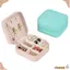 Hộp đựng trang sức CHEESELY, Hộp đựng trang sức du lịch thiết kế đơn giản phong cách Macaroon, Hộp đựng nhẫn da PU cỡ nhỏ cầm tay Sử dụng tại nhà
