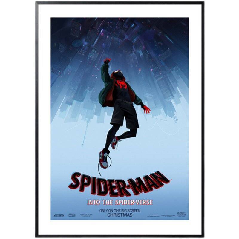 Spider-Man Into the Spider-Verse Movie Poster Canvas Art  Wall Decor for Living Room & Boys Bedroom  Frameless