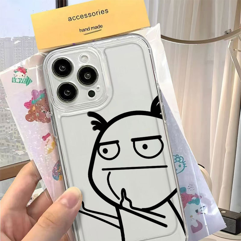 Ốp Lưng iPhone Finger Viền Thẳng Chống Sốc, Trong Suốt Bảo Vệ Camera - iP 7/8/X/XS/11/12/13/14/15/16/17/Plus/Pro/Max/Air