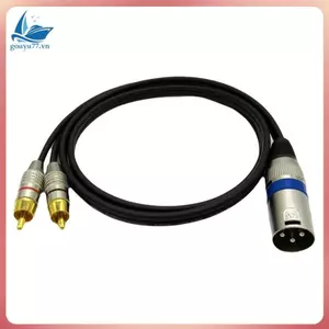 Cáp âm thanh XLR Male sang Dual Male Cáp Phono Loa siêu trầm âm thanh nổi HiFi cho màn hình phòng trộn 2m