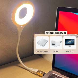 Đèn LED USB di động công suất 2W, Đèn ngủ xoay 360 độ, Đèn bàn cắm máy tính laptop tiết kiệm điện