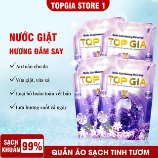 NƯỚC GIẶT XẢ TOPGIA HƯƠNG ĐẮM SAY ,TẨY SẠCH VƯỢT TRỘI, LƯU HƯƠNG, AN TOÀN CHO DA NHẠY CẢM