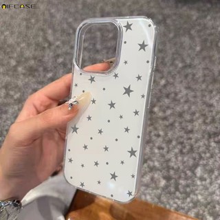 Dành Cho Vivo X200 X200S X100 X100S Ultra X90 X90S X80 Pro X70 X60 X50 Lite S30 S1 Pro Mini 5G 4G Vỏ Điện Thoại Đơn Giản Ngôi Sao Màu Xám Chấm Bi Dễ Thương Thanh Lịch Vỏ Trắng
