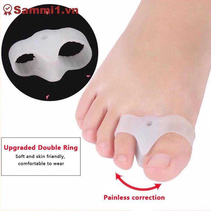 ZK 2 Chiếc Silicone Gel Đôi Vòng Ngón Chân Tách Hallux Valgus Corrector Bunion Protector VN