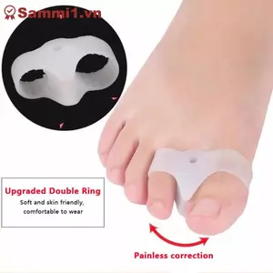 ZK 2 Chiếc Silicone Gel Đôi Vòng Ngón Chân Tách Hallux Valgus Corrector Bunion Protector VN