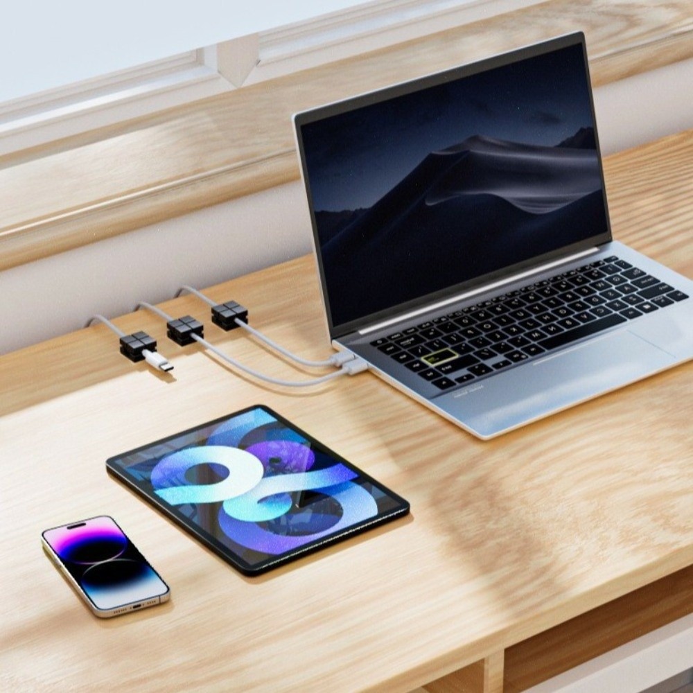 Bộ sắp xếp cuộn cáp HIGHVIEWLS, Kẹp cáp sạc USB Mini từ tính, Giá đỡ dây tự dính Sử dụng trên ô tô