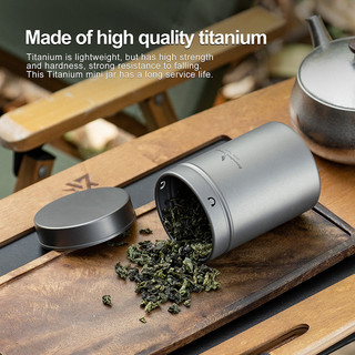 Boundless Voyage Hộp Trà Titan Di Động Mini Thiếc Bình Cà Phê Đường Bột Bảo Quản Thực Phẩm -Không Rò Rỉ Ti3212D