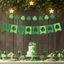 Treeling Shamrock Cờ Lanh Patrick Trang Trí Ngày Cỏ Ba Lá Họa Tiết Cờ Vòng Hoa
