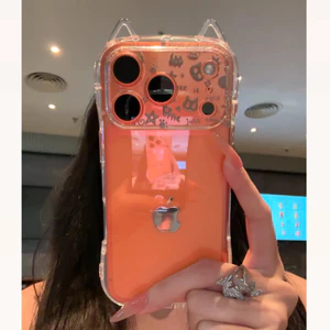 Mèo Xương Cá Thích Hợp Cho Apple 17Promax Vỏ Điện Thoại IP16 Tai Mèo 15 Trong Suốt 14 Nữ 13 Bìa Mềm 2025.12.24