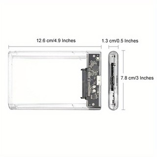 Box ổ cứng 2.5 inch trong suốt - Cổng USB 3.0, hỗ trợ SSD SATA 2TB, bảo hành 12 tháng