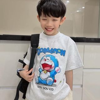 [AFF - DOU DOU KID] AP66DR DOREMON Áo Phông Trẻ em,Chất Vải Hữu Cơ 14-48kg
