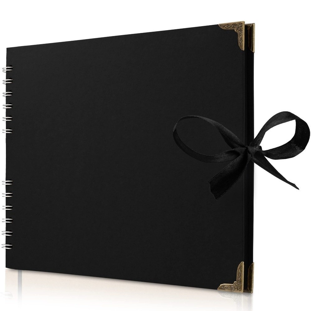 Album Sổ Lưu Niệm SMILE, Album Ảnh 8x8 inch 40 Trang, Giấy Kraft Lay-Flat Thiết Kế Album Bìa Cứng Kỷ Niệm Du Lịch