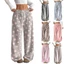 PCF * Nữ Fuzzy Sang Trọng Pyjama Quần Dây Rút Co Giãn Eo Ống Rộng Quần Teddy