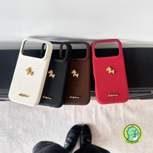 Ốp Điện Thoại Ngựa Vàng Năm Mới Cho Realme Q5i Q3 Pro Q3i Q3S Q2 X7 Max X2 XT V23i V13 5G 4G Mặt Sau Sang Trọng Da PU Hoạt Hình Dễ Thương Ngựa Mềm Vỏ Chống Sốc