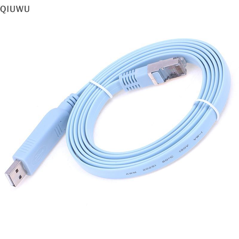 QIUWU 1.8M USB Sang RJ45 USB Sang RS232 Serial Sang RJ45 CAT5 Console Adapter Dây Cáp Cho Bộ định tuyến Cisco Mới.