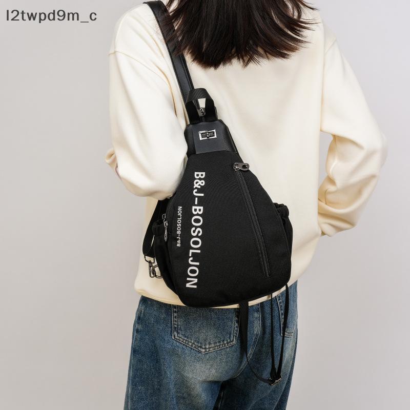 Túi Đeo Chéo Nam Nữ Unisex Phong Cách Canvas Đa Năng Túi Bao Tử Đeo Ngực Đi Chơi Du Lịch Nhiều Ngăn Tiện Lợi