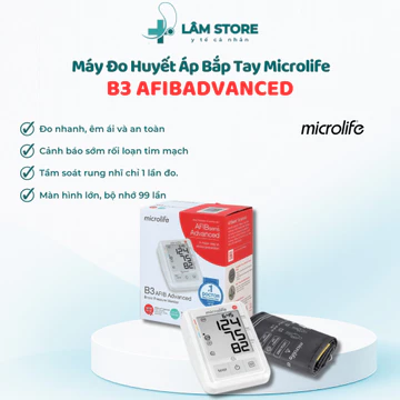 [CHÍNH HÃNG] Máy đo huyết áp bắp tay Microlife B3 AFIB Advanced, cảnh báo đột quỵ (Bảo hành 5 năm)