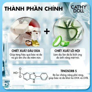 Sữa Chống Nắng Cathy Doll Ultra Light Sun Fluid SPF50+ PA++++ Thấm Nhanh, Không Gây Nhờn Dính Và Hỗ Trợ Bảo Vệ Da 40ml