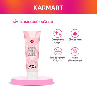 Tẩy Tế Bào Chết Toàn Thân Cathy Doll Sữa Bò White Milk Shine Peeling Body Scrub 320 ml Hỗ Trợ Làm Mịn Và Đều Màu